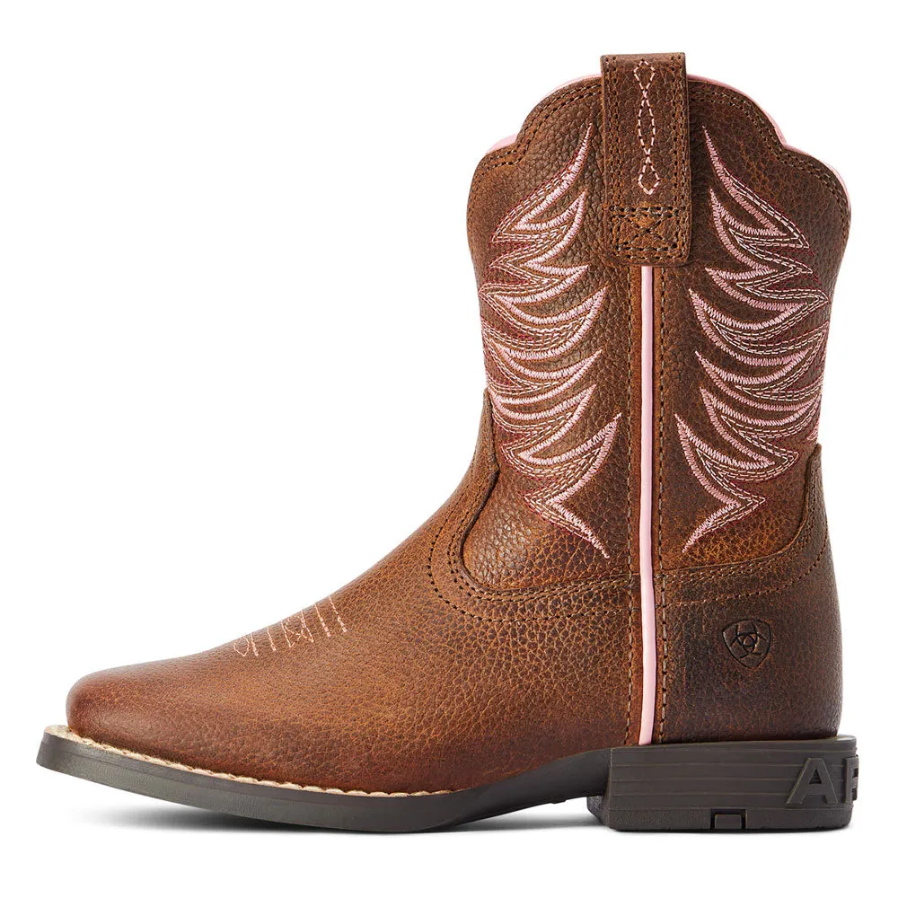 10042415 Ariat Childs Firecatcher Western Cowboy Boots - Rowdy Brown