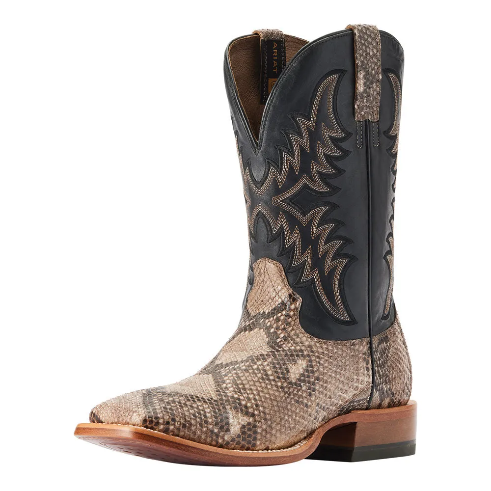 10047081 Ariat Men's Dry Gulch Wide Square Toe Cowboy Boot - Tan Python