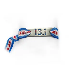 13.1 CHICAGO Flag Tie Stretchy Running Bracelet