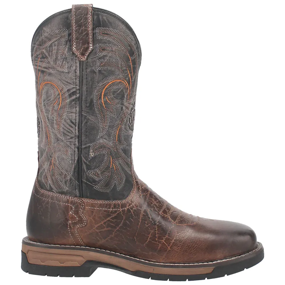 6820 Laredo Mens Hawke Skull Cowboy Work Boot - Brown/ Black