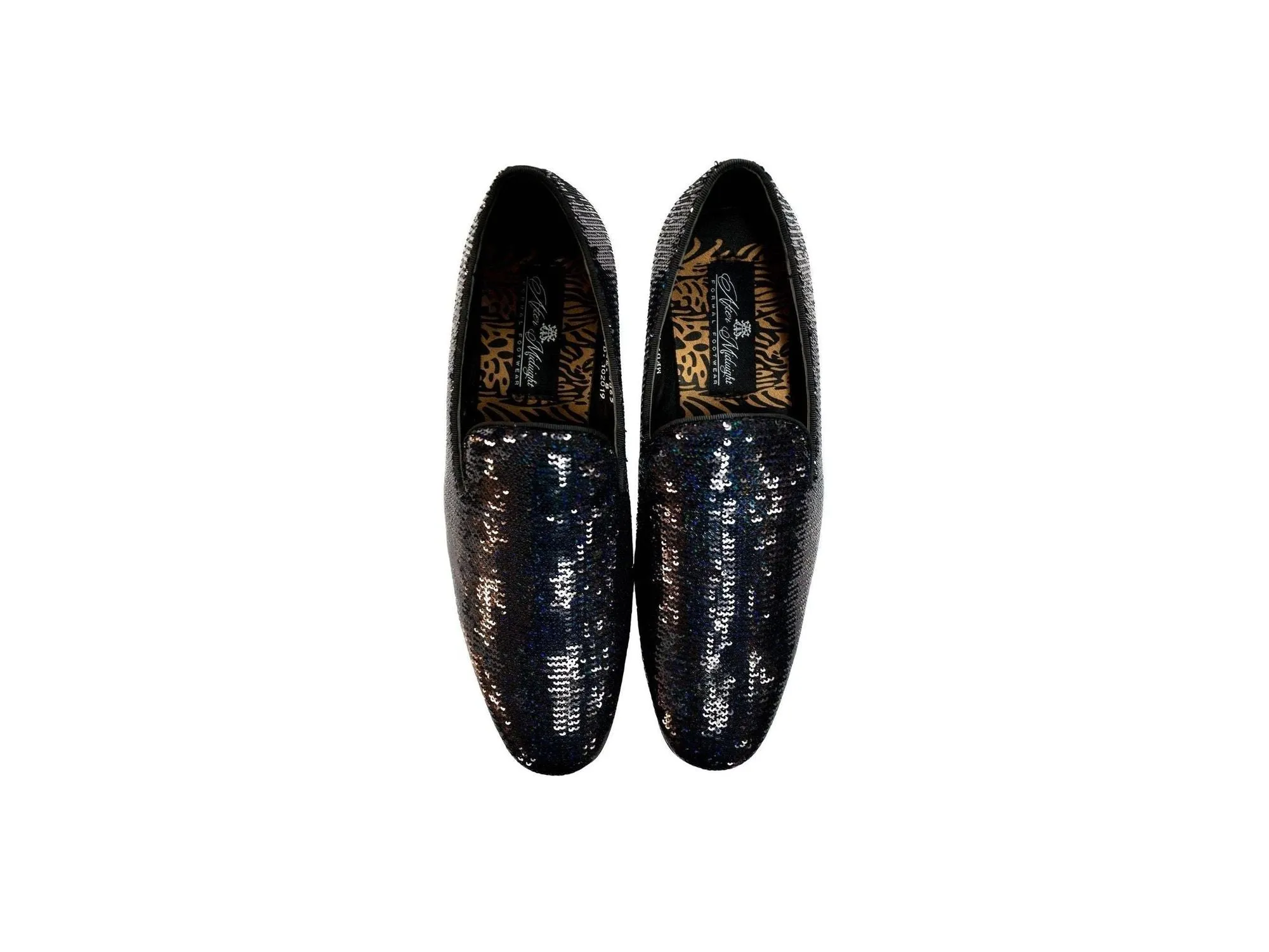 After Midnight Sequin Formal Loafer in Black Pearl