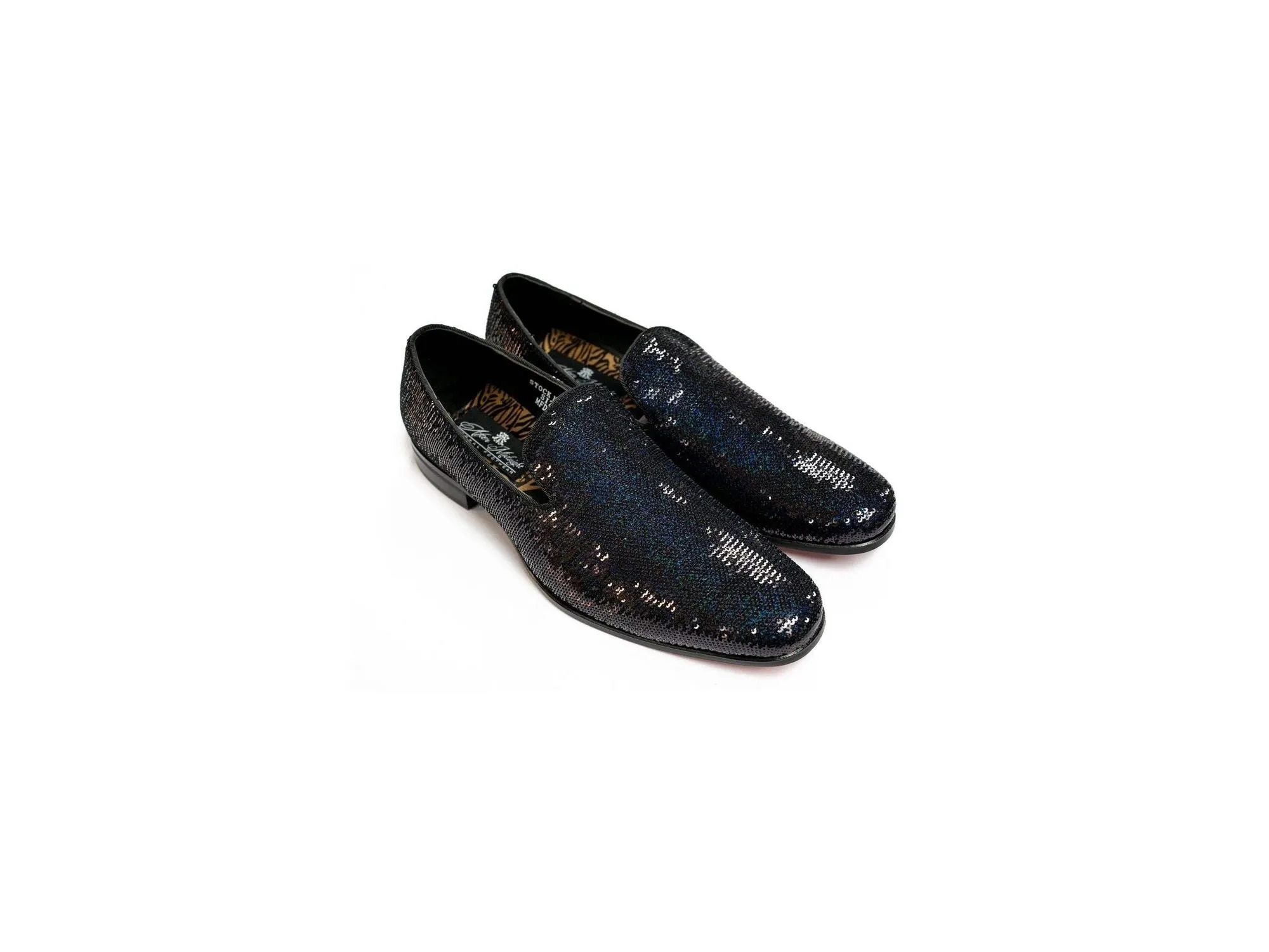 After Midnight Sequin Formal Loafer in Black Pearl