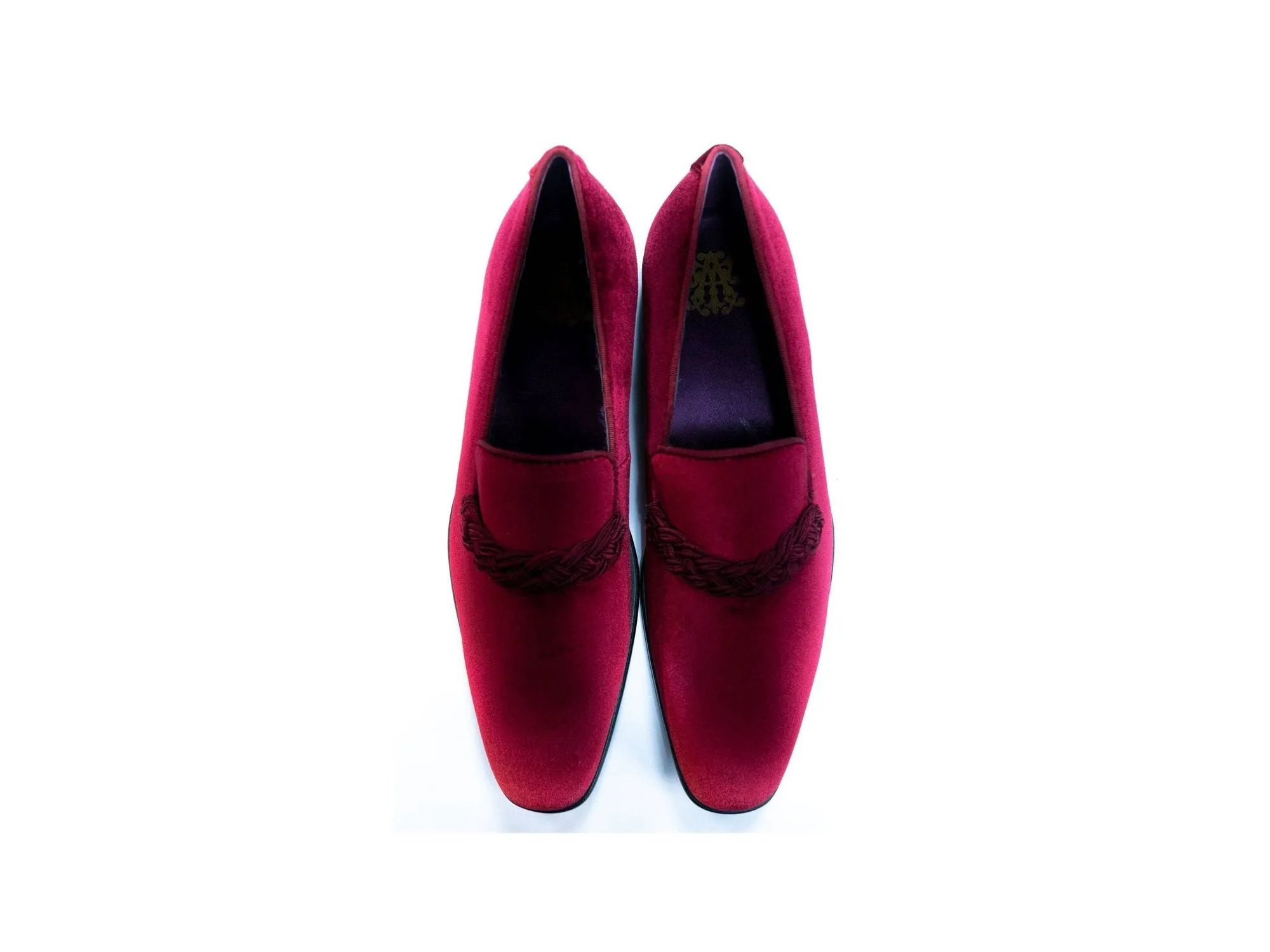 After Midnight Velour with Braid Formal Loafer in Wine