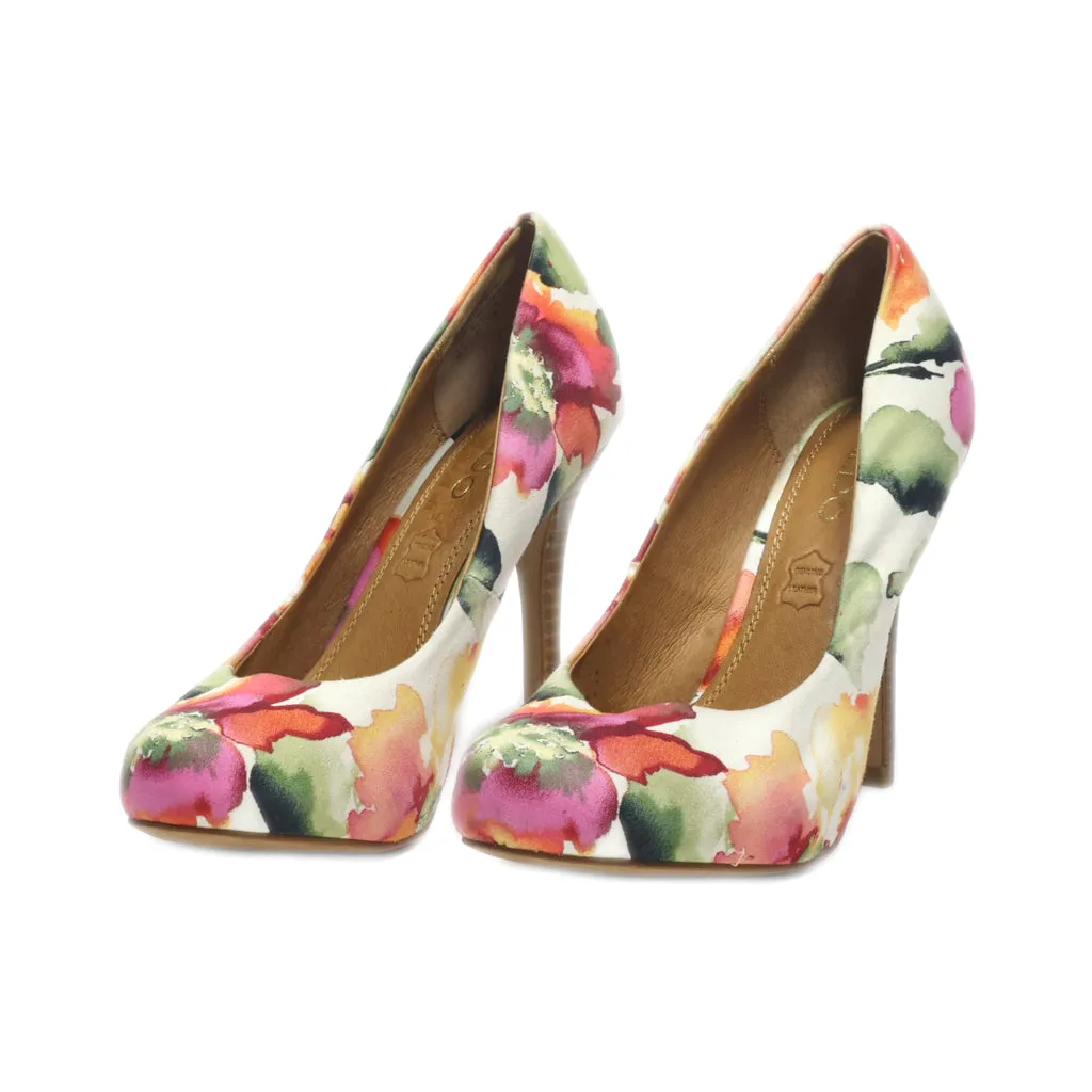 Aldo Kitten Heels Leather Multicolour Colour For Women