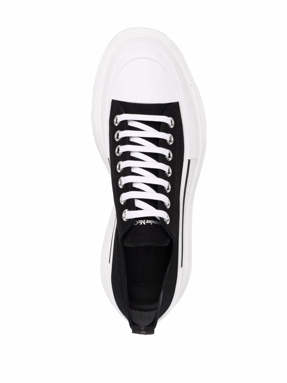 ALEXANDER MCQUEEN Men's Low Lace-Up Tread Slick Sneakers