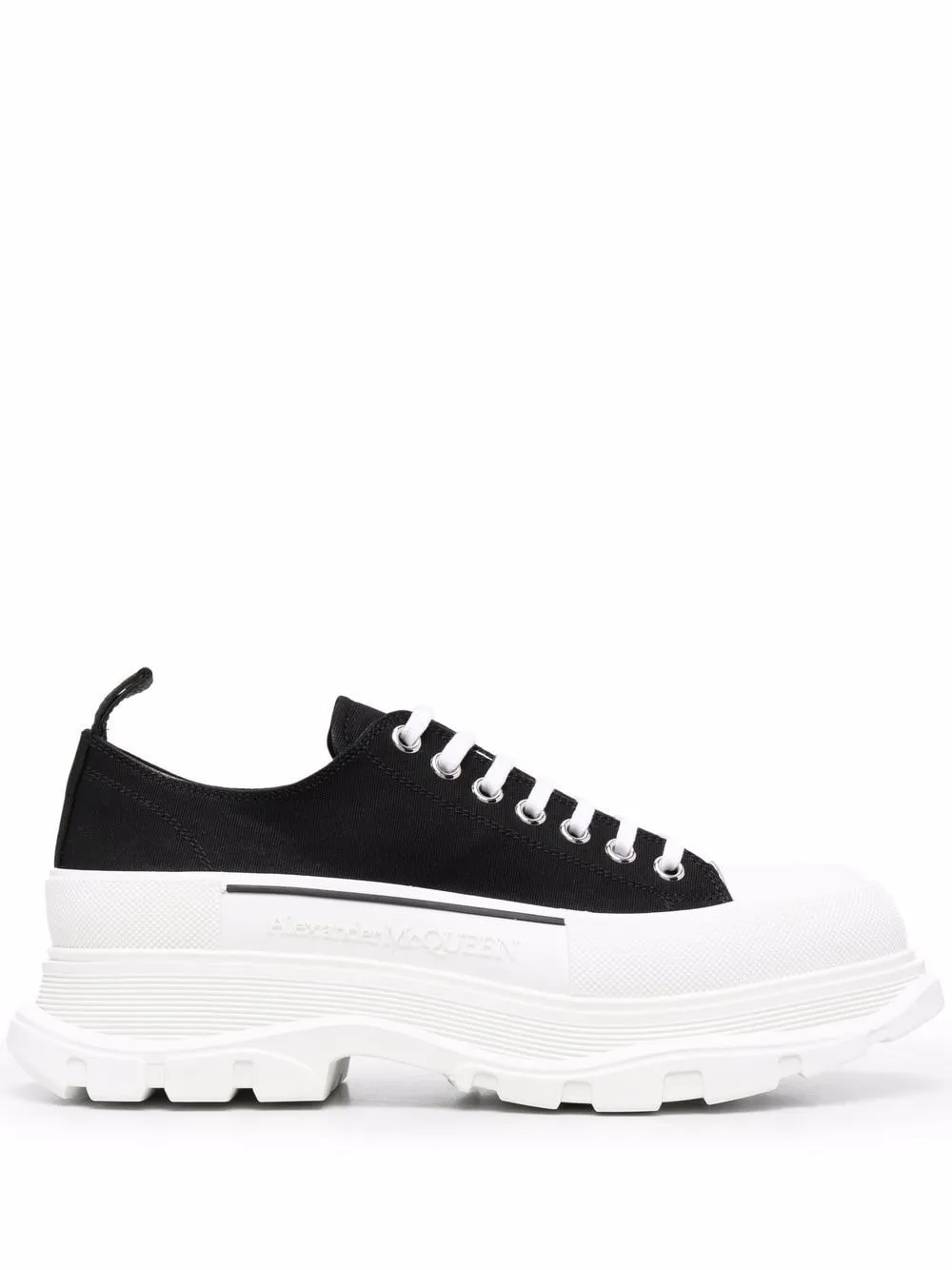 ALEXANDER MCQUEEN Men's Low Lace-Up Tread Slick Sneakers