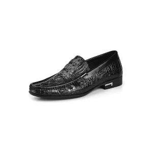 AlliLux Exotic Leather Slip-On Casual Loafers