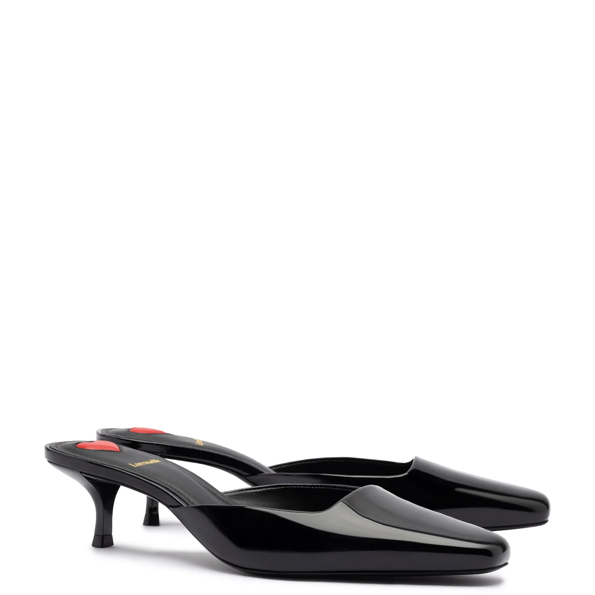 Amal Mule In Black Patent Leather by Larroudé