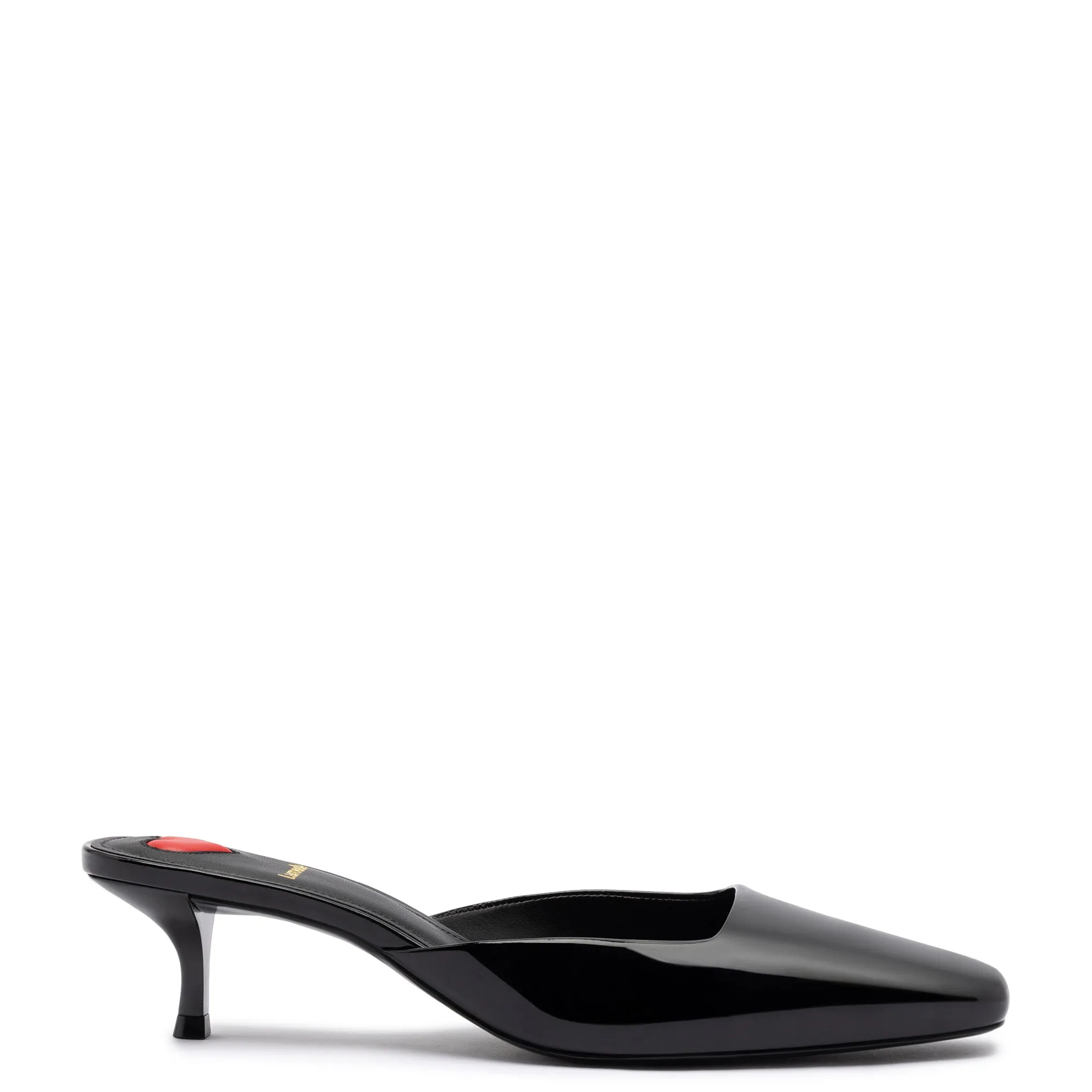 Amal Mule In Black Patent Leather by Larroudé