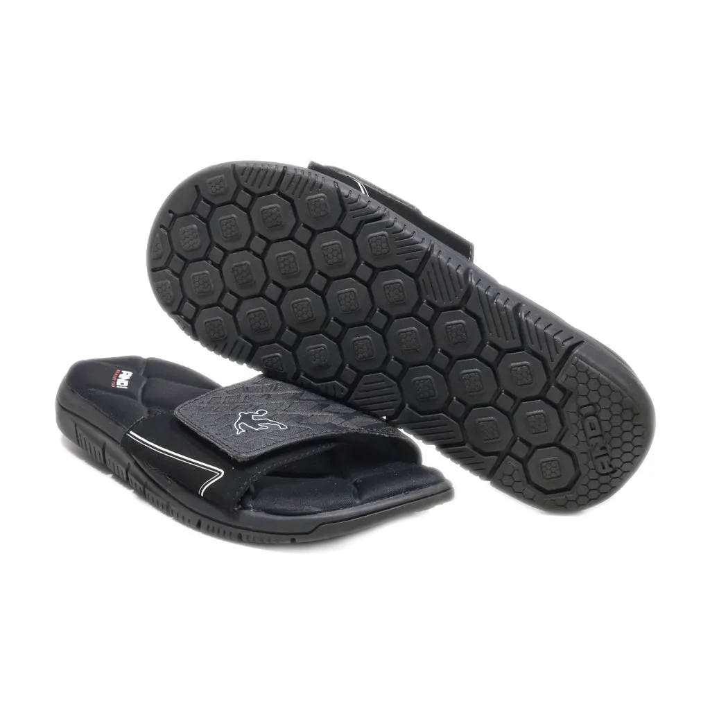 And1 Memory Foam Sliders Fabric Black Colour For Men