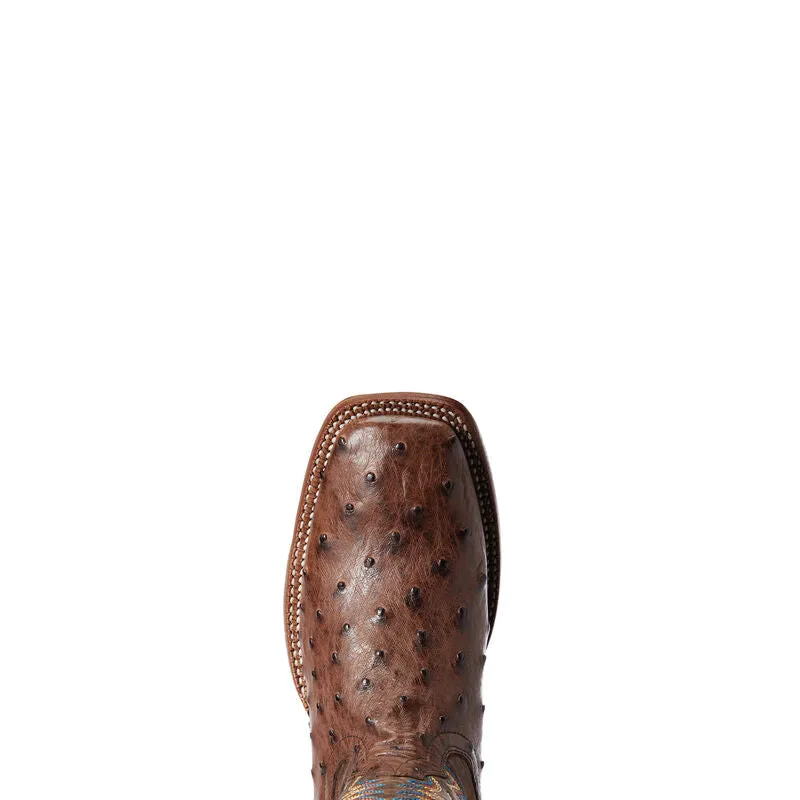 Ariat Gallup Mocha Full Quill Ostrich Western Boot