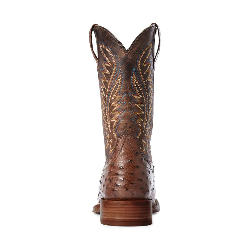 Ariat Gallup Mocha Full Quill Ostrich Western Boot