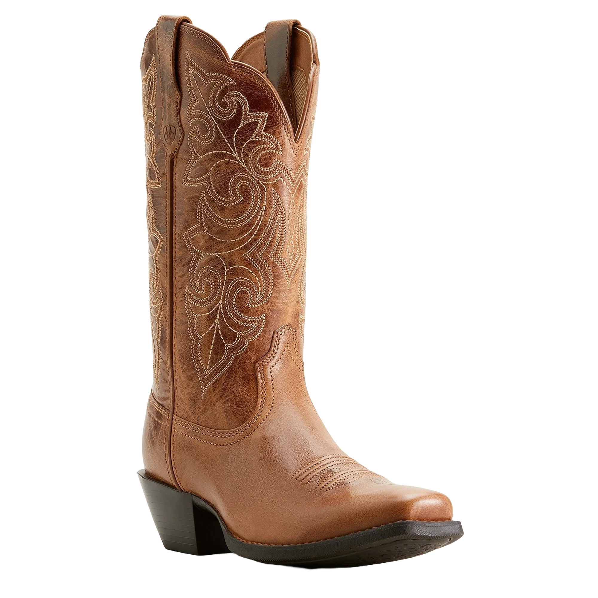 Ariat Ladies Round Up Ready Russet Brown Square Toe Boots 10053733