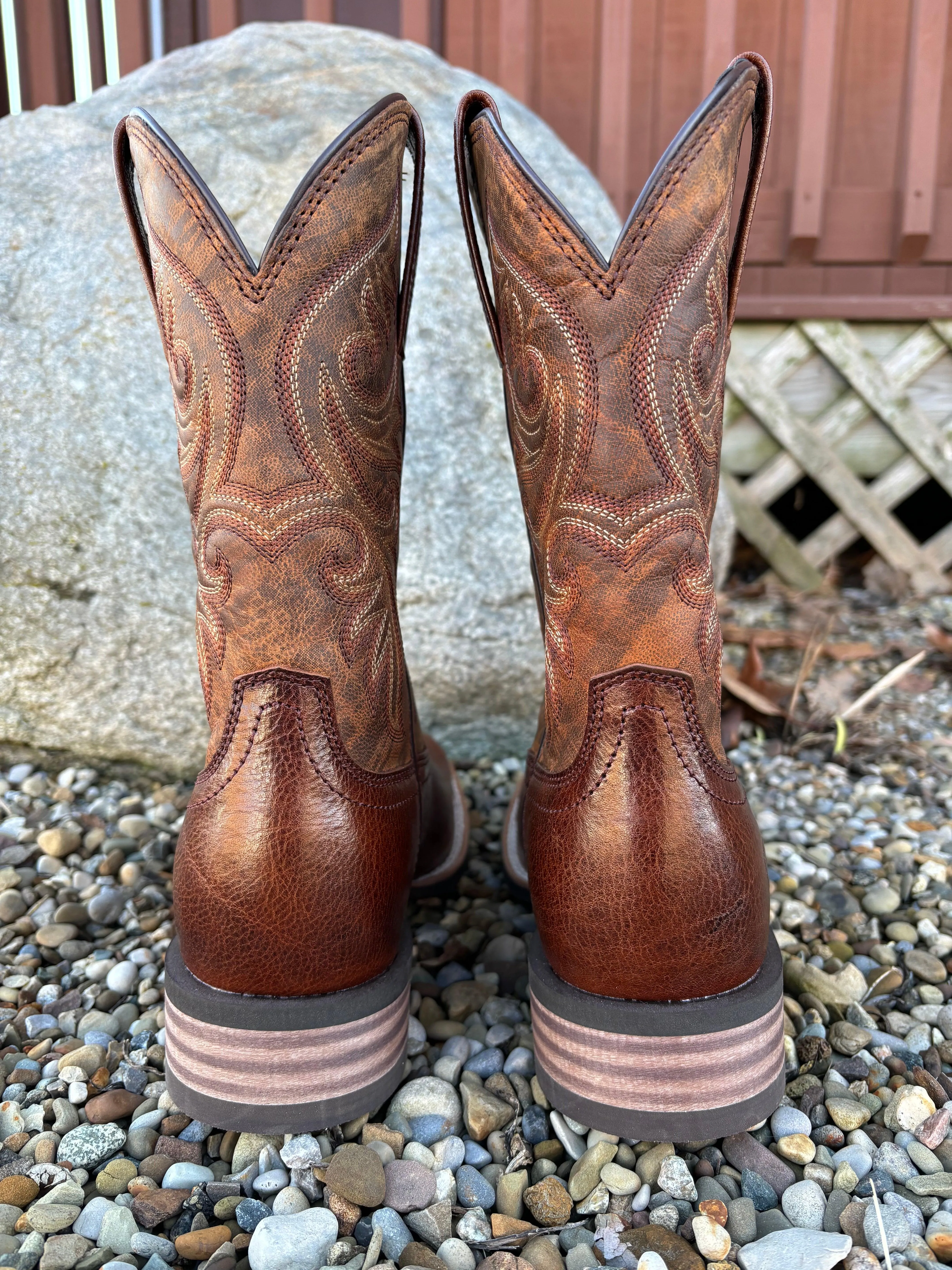 Ariat Men's Beasty Brown Slingshot Square Toe Cowboy Boots 10050936