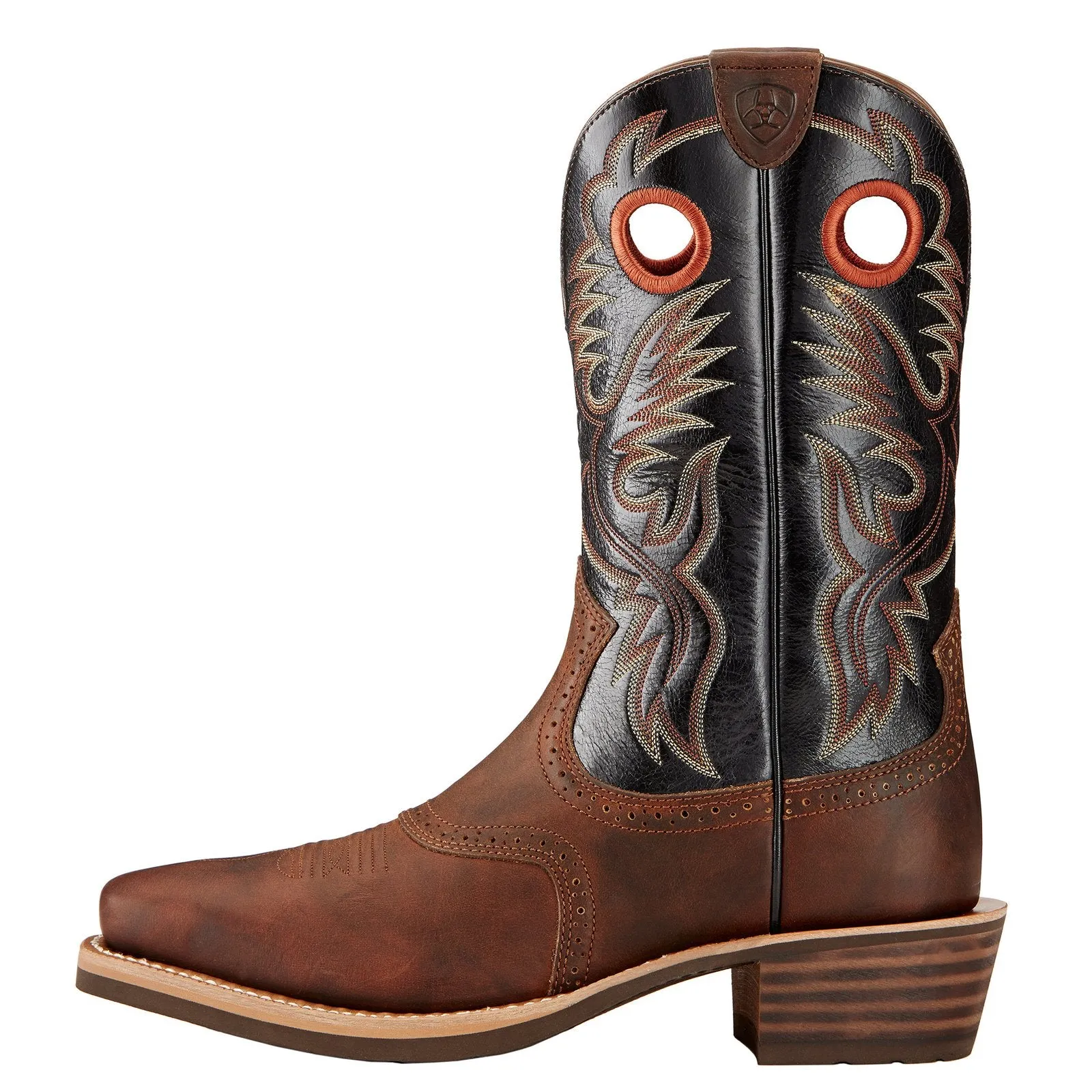 Ariat Men's Heritage Roughstock Western Boot Bar Top Brown - 10017378