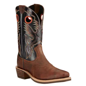 Ariat Men's Heritage Roughstock Western Boot Bar Top Brown - 10017378