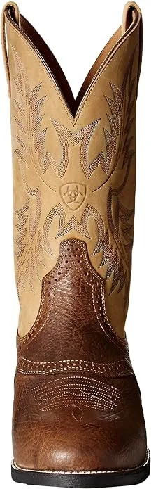 Ariat® Men's Heritage Stockman Tumbled Brown Beige Cowboy Boots