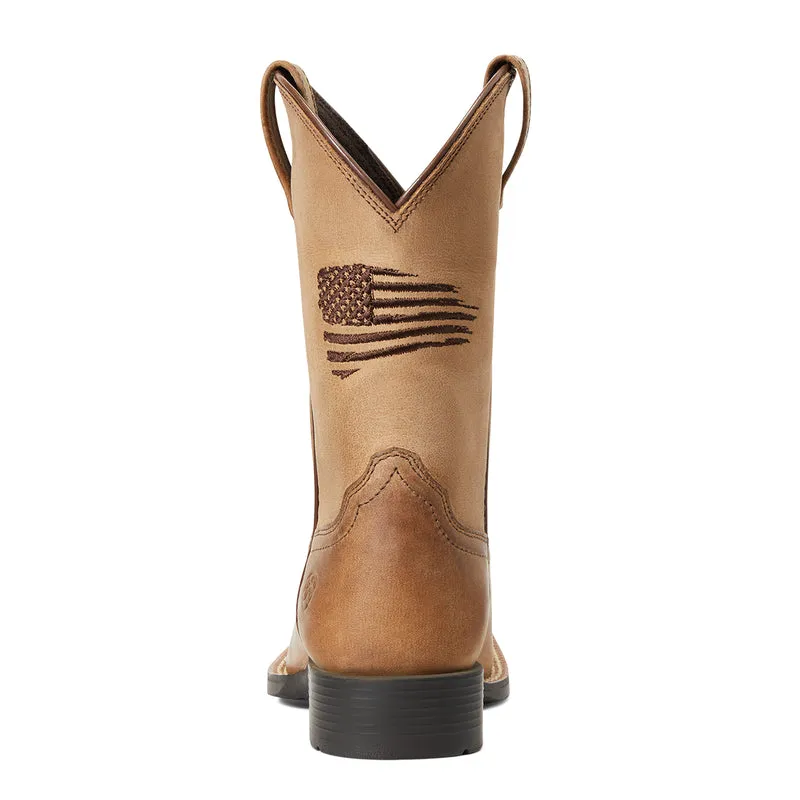 'Ariat' Youth Patriot 2.0 Square Toe - Homestead Brown