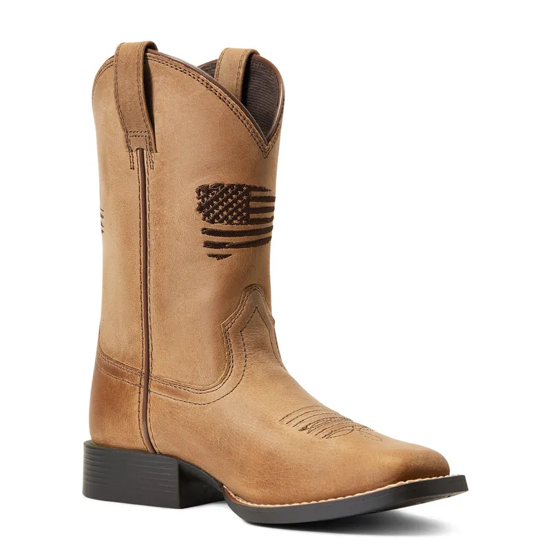 'Ariat' Youth Patriot 2.0 Square Toe - Homestead Brown