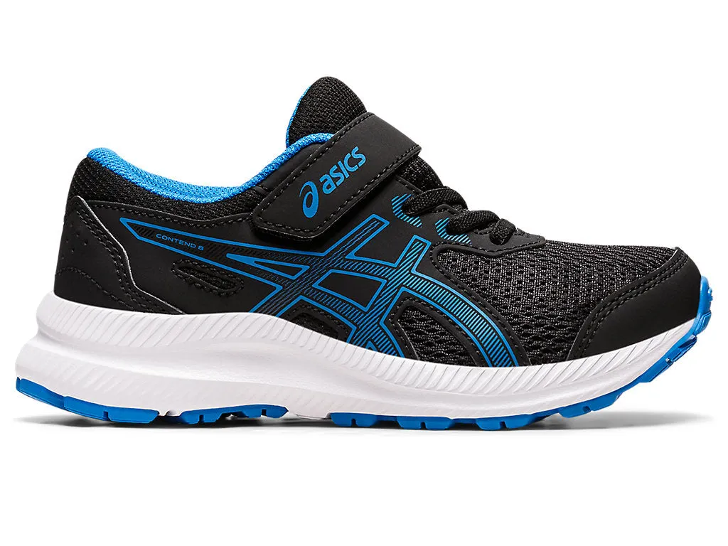 ASICS Contend 8 PS - Kids - Black/Electric Blue