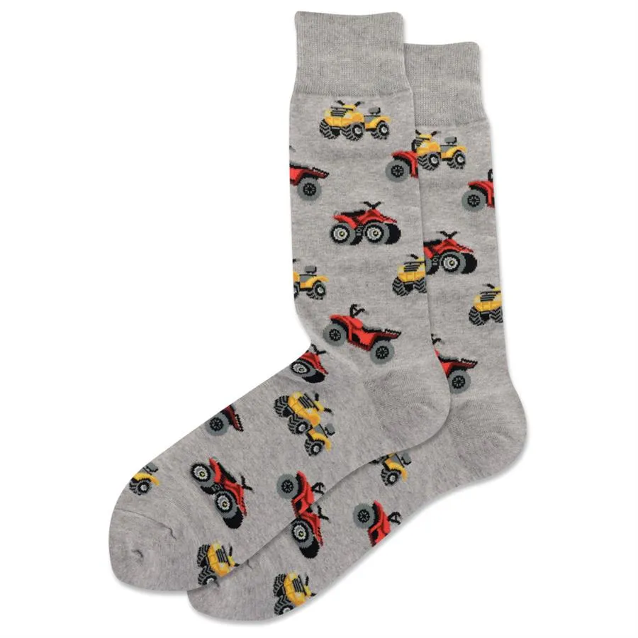 ATV (Grey) Men's Crew Socks