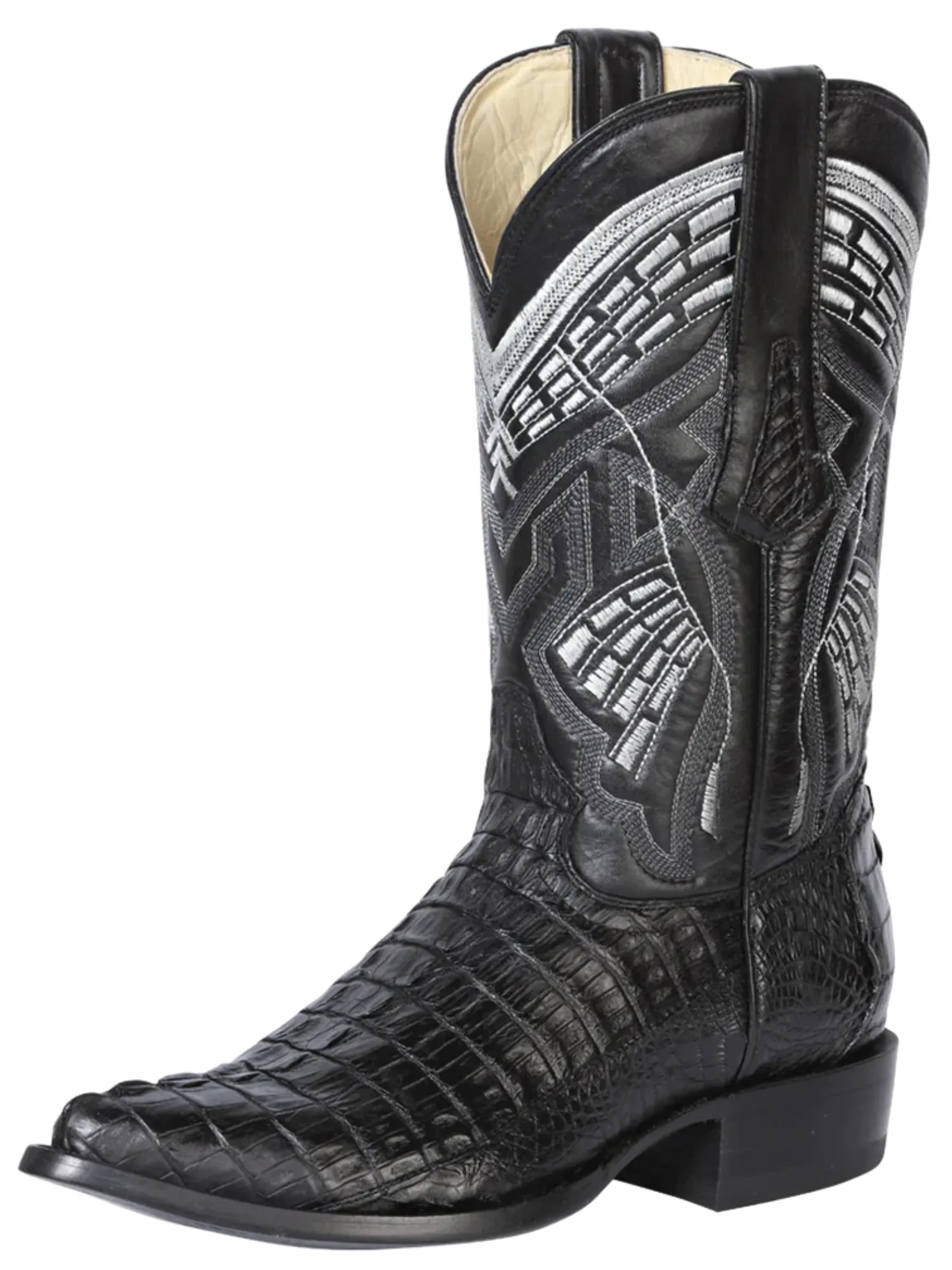 Botas Vaqueras Exoticas de Caiman Cola Original para Hombre 'Centenario' - ID: 124462