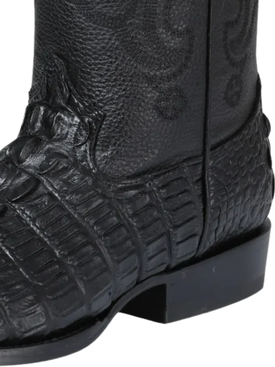 Botas Vaqueras Imitacion de Caiman Cola Grabado en Piel Vacuno para Hombre 'El Señor de los Cielos' - ID: 40854