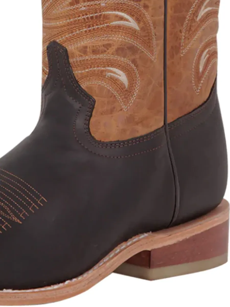 Botas Vaqueras Rodeo Clasicas de Piel Genuina para Hombre 'El General' - ID: 42992