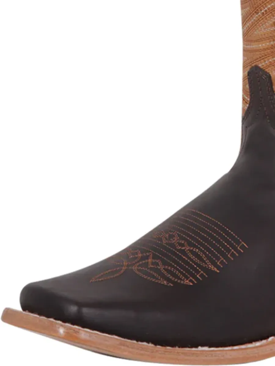 Botas Vaqueras Rodeo Clasicas de Piel Genuina para Hombre 'El General' - ID: 42992