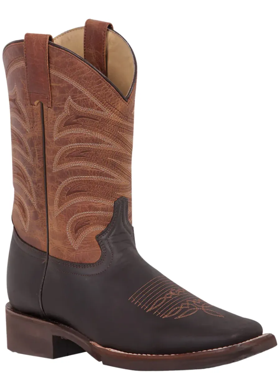 Botas Vaqueras Rodeo Clasicas de Piel Genuina para Hombre 'El General' - ID: 43000