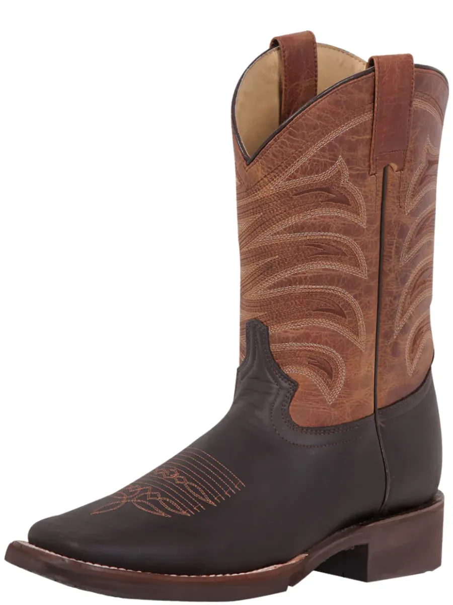 Botas Vaqueras Rodeo Clasicas de Piel Genuina para Hombre 'El General' - ID: 43000