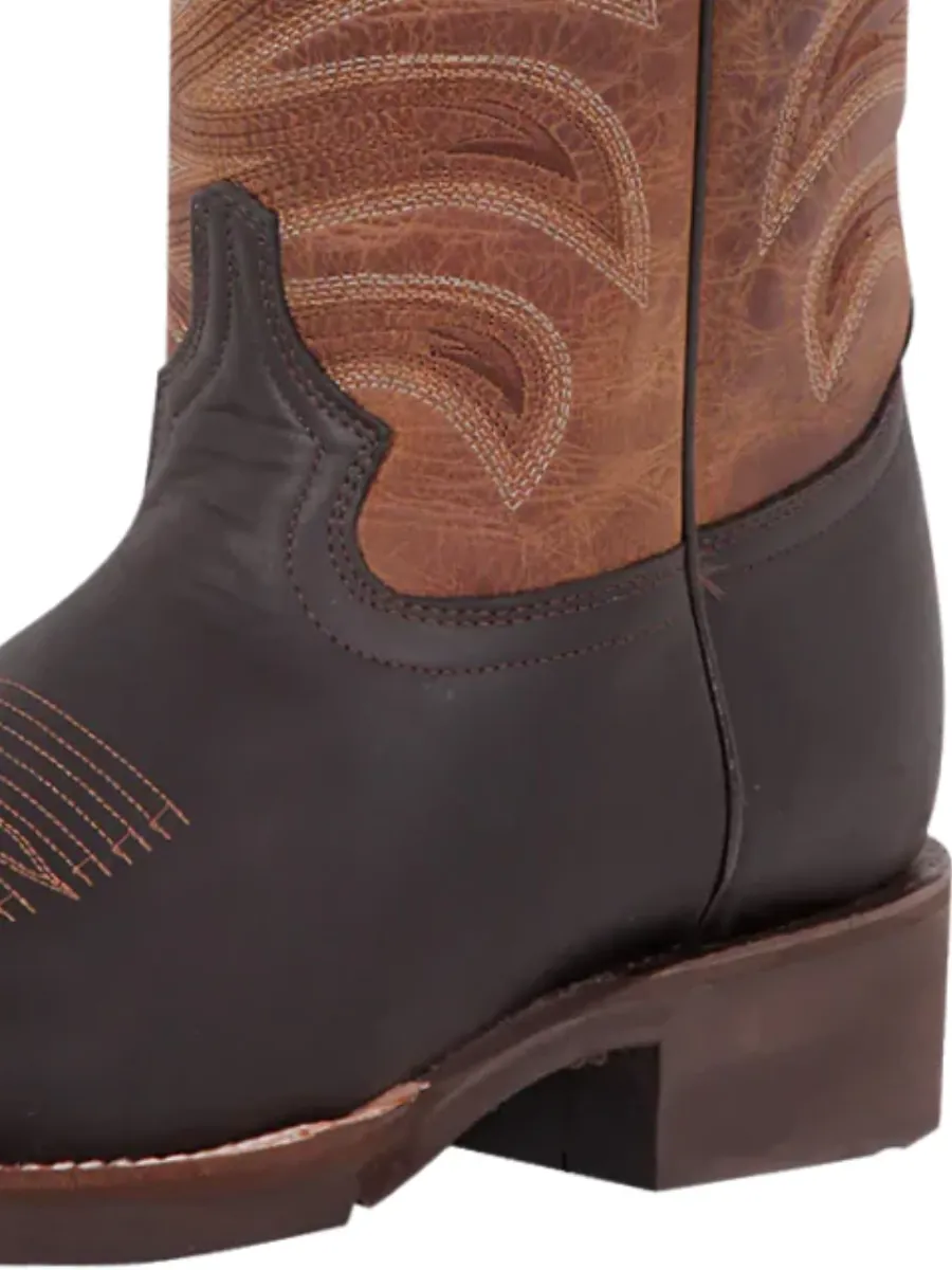 Botas Vaqueras Rodeo Clasicas de Piel Genuina para Hombre 'El General' - ID: 43000