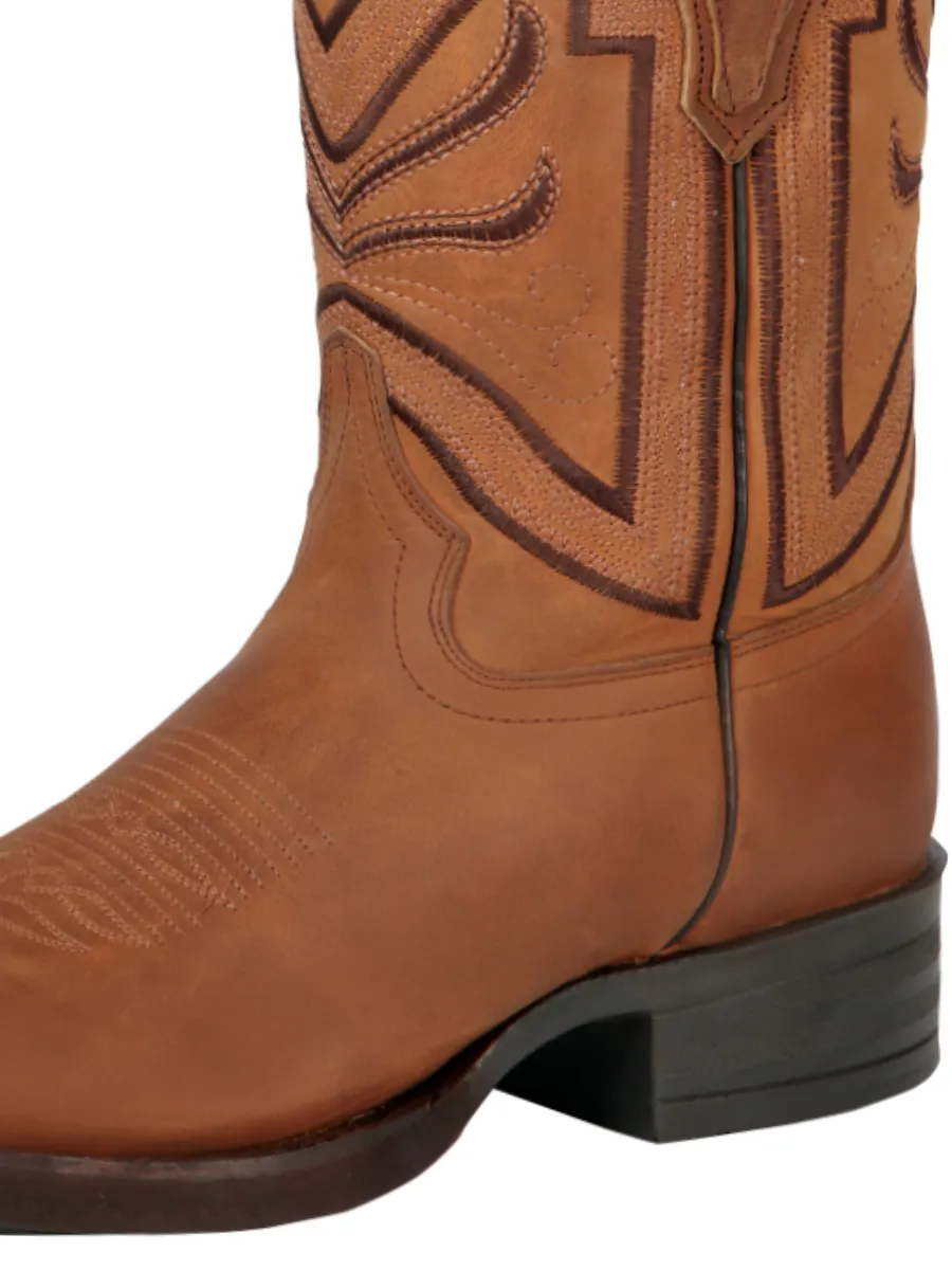 Botas Vaqueras Rodeo Clasicas de Piel Genuina para Hombre 'El General' - ID: 44657