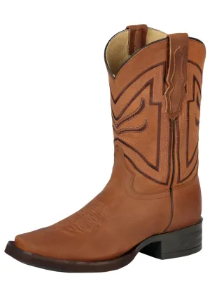 Botas Vaqueras Rodeo Clasicas de Piel Genuina para Hombre 'El General' - ID: 44657