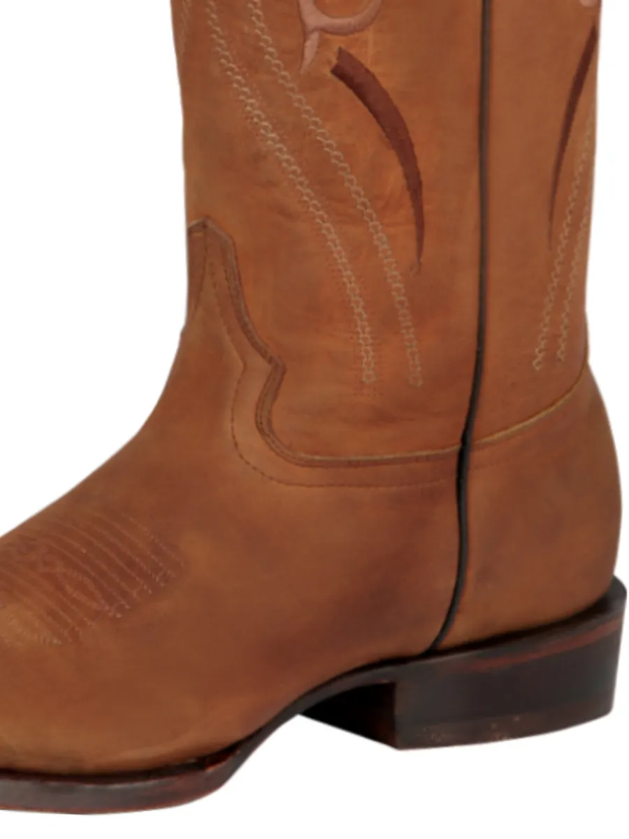 Botas Vaqueras Rodeo Clasicas de Piel Genuina para Hombre 'El General' - ID: 44658