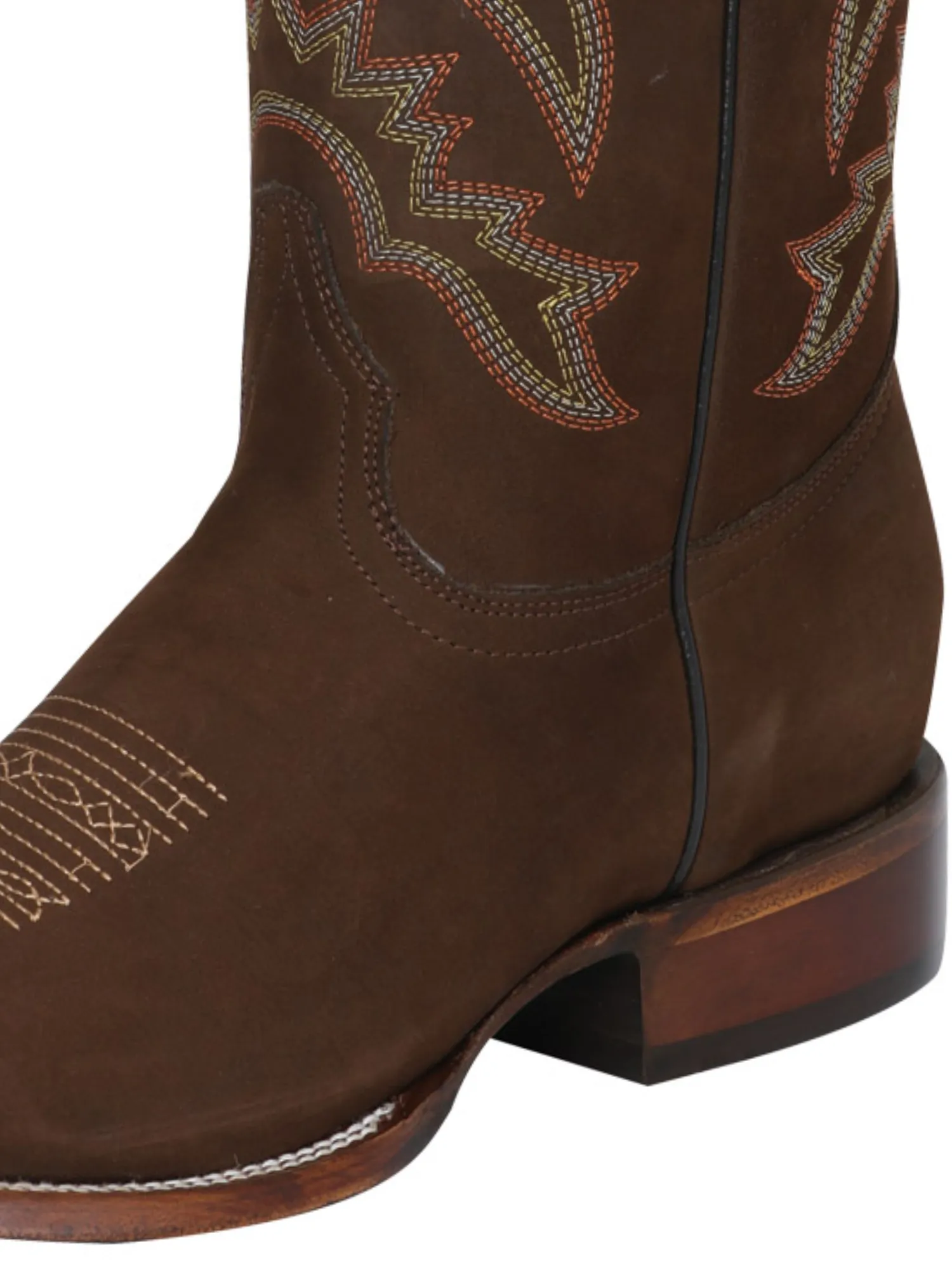 Botas Vaqueras Rodeo Clasicas de Piel Nobuck para Hombre 'El Señor de los Cielos' - ID: 124065