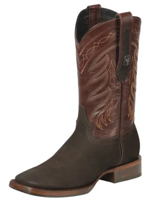 Botas Vaqueras Rodeo Clasicas de Piel Nobuck para Hombre 'Montero' - ID: 51442