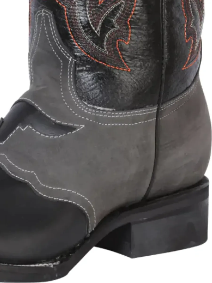 Botas Vaqueras Rodeo con Antifaz de Piel Genuina para Hombre 'El General' - ID: 40668