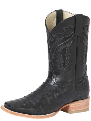 Botas Vaqueras Rodeo Exoticas de Avestruz Original para Hombre '100 Años' - ID: 42771