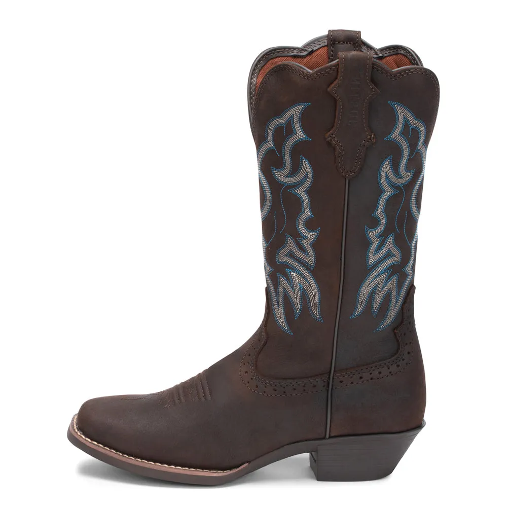 Brandy Embroidered Square Toe Cowboy Boots