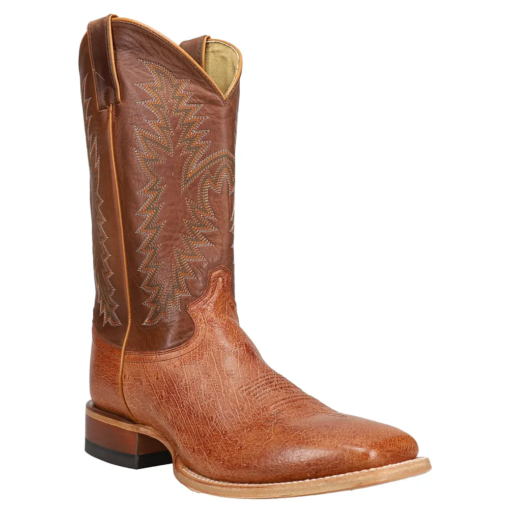 Breck Smooth Ostrich Square Toe Cowboy Boots