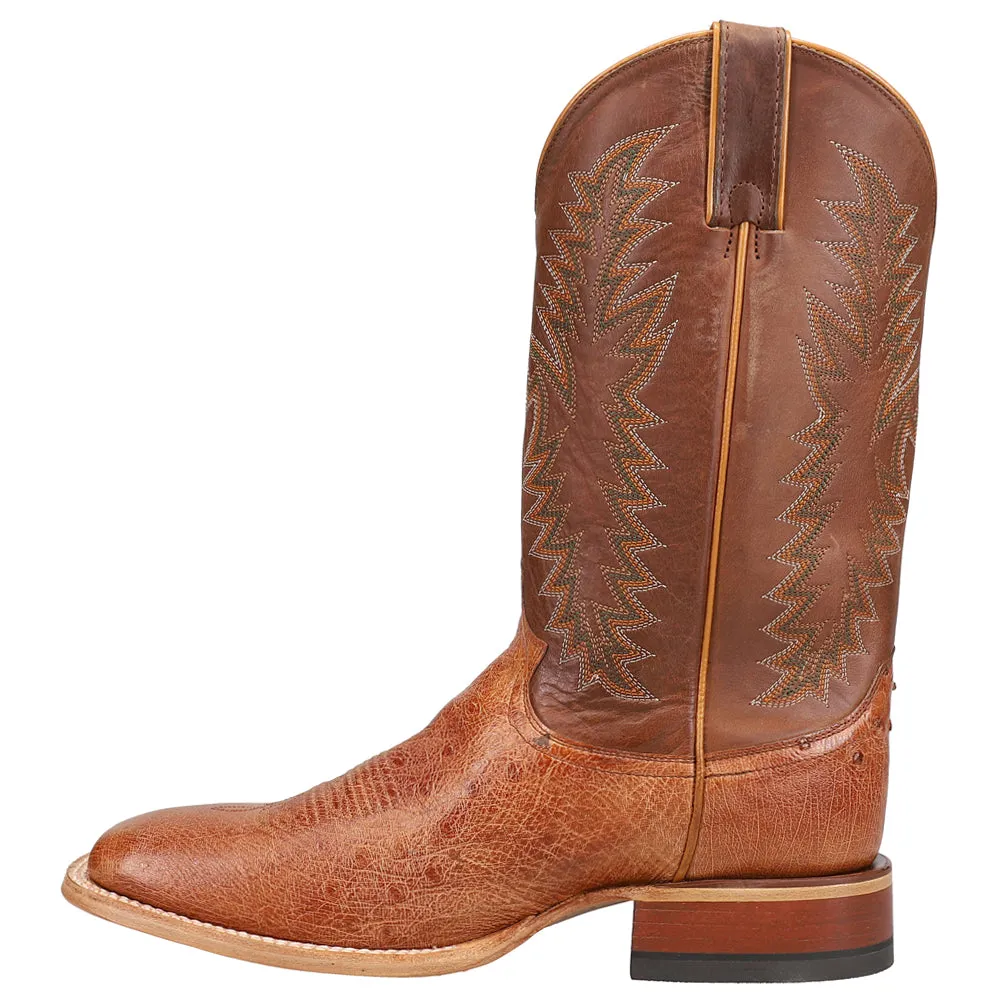 Breck Smooth Ostrich Square Toe Cowboy Boots