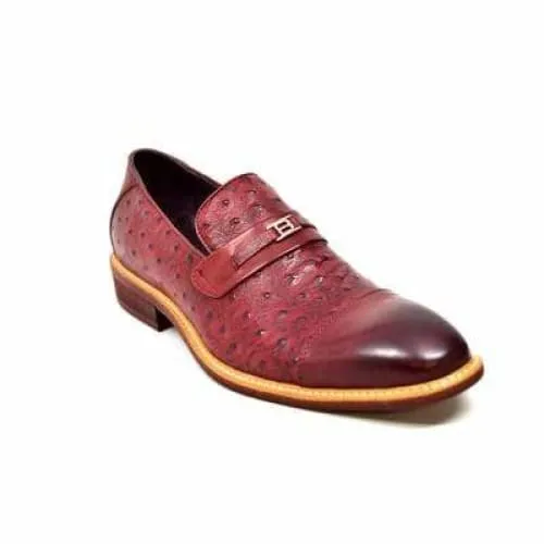 British Walkers Dolche Men's Burgundy Red Leather Loafers