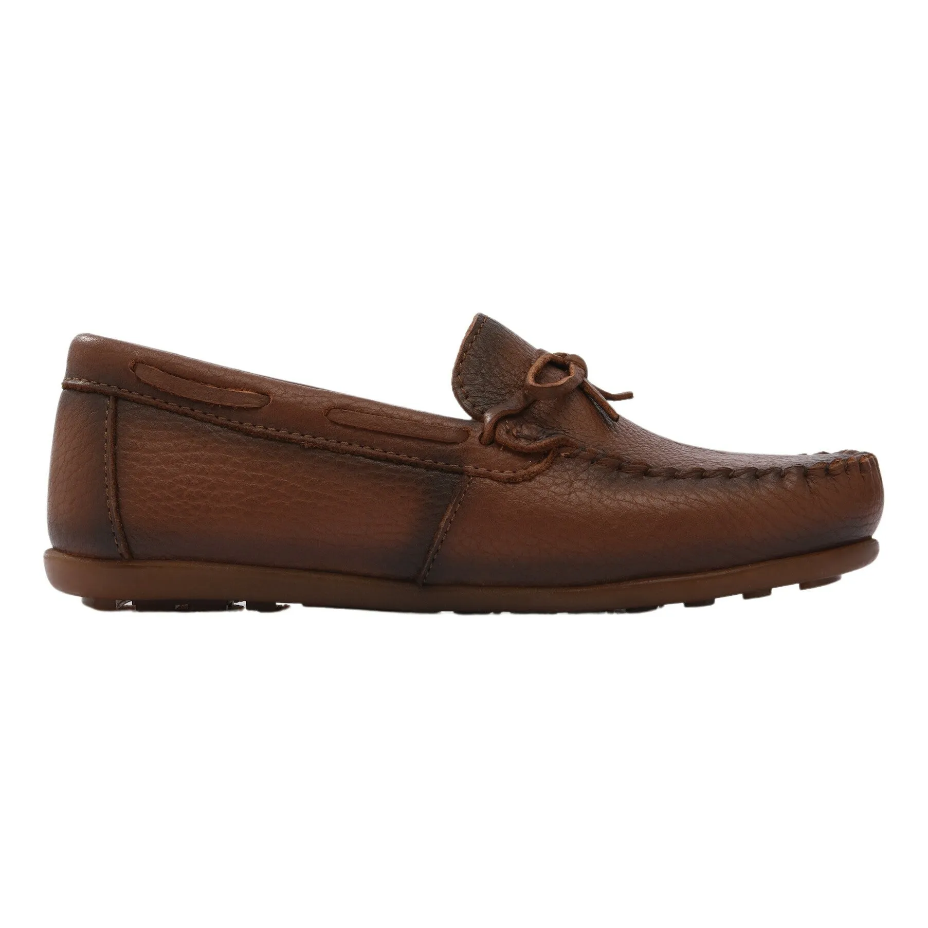 Brown Leather Moccasin Loafers