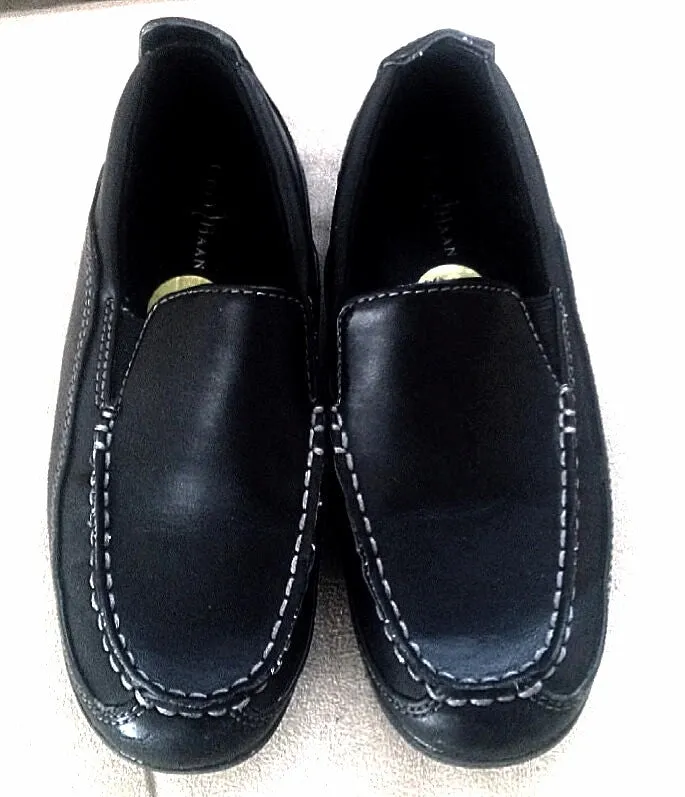 Children's Cole Haan 'Finley'- Black Slip-On Loafer Shoes- size 1