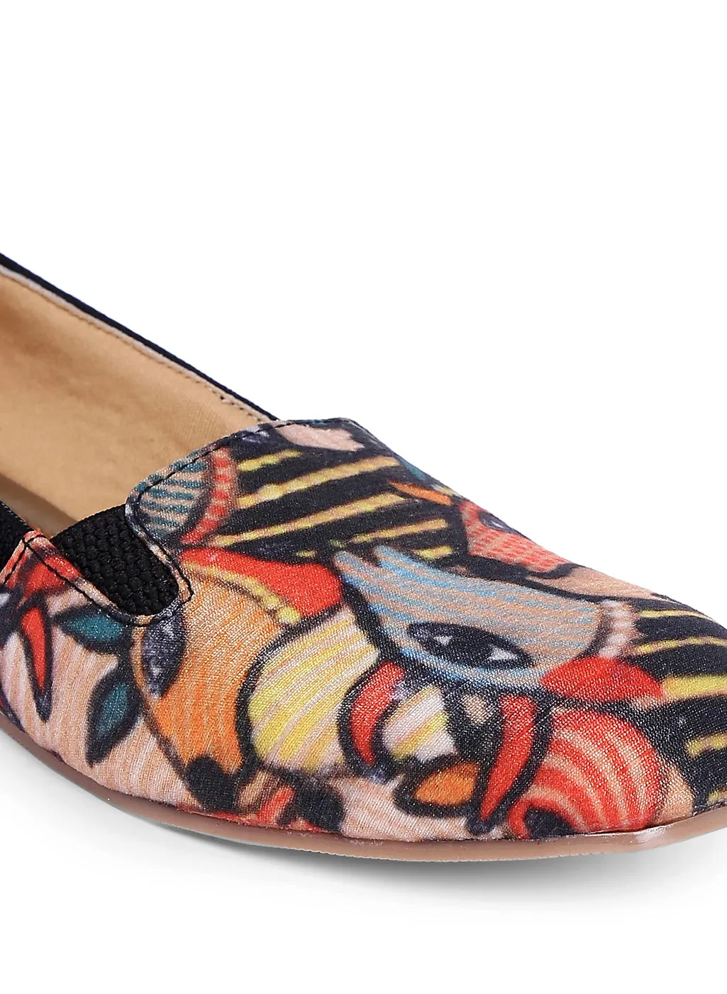 Colourful Madhubani Ox Print Moccasins