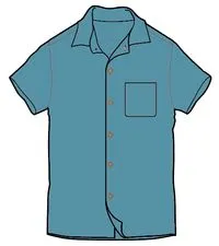 Cove Organic Cotton Short Sleeve Shirt - Blue Pool