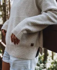 Cove Recycled Knitted Jumper - Off White