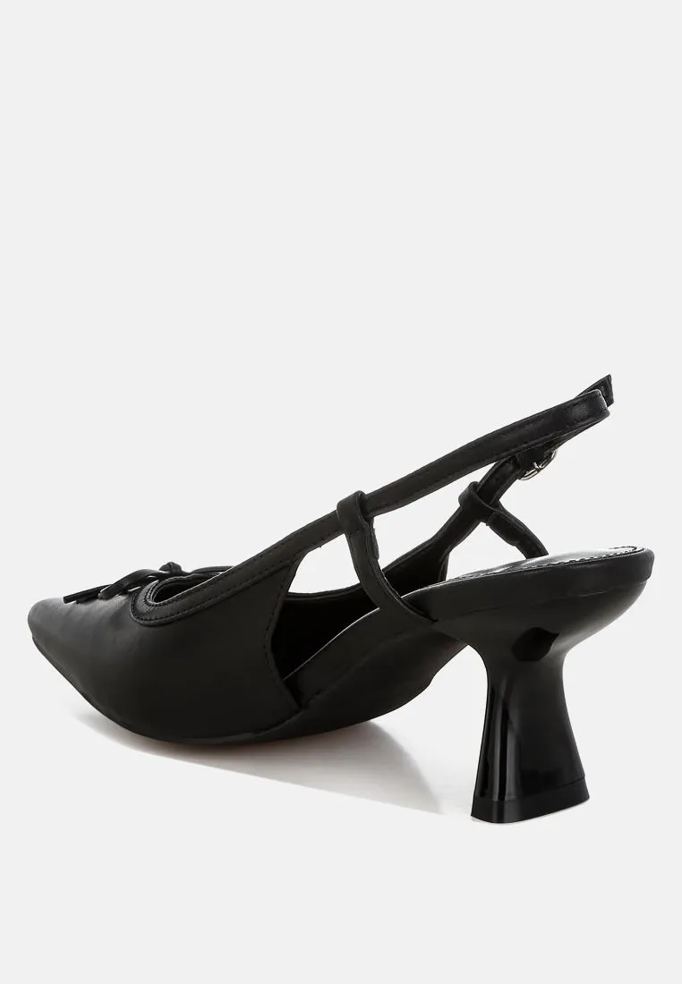 Danvers Kitten Heel Pointy Slingbacks