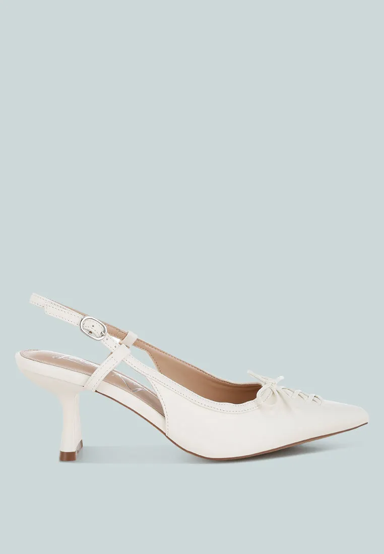 Danvers Kitten Heel Pointy Slingbacks